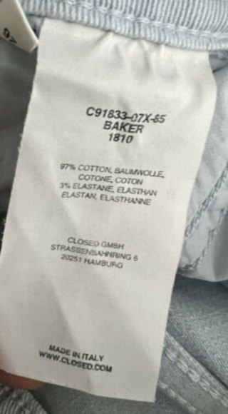 closed pants made in italy w26 - Picture 9 of 12